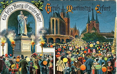 Carte de vœux de la Saint-Martin, Erfurt (1913)