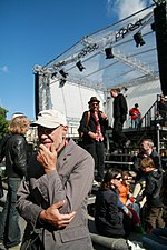 Willi Resetarits and Ernst Molden at popfest 2011