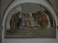 Assisi, Sacro Convento, Pietà con i santi Francesco e Filippo Neri (tra il quarto e il quinto decennio del XVII secolo), frammento di affresco di Cesare Sermei, già nel chiostro dei morti.