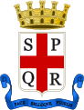 Lo stemma comunale di Reggio Emilia, adottato nella stagione 2005-2006 dal Reggio Emilia F.C.
