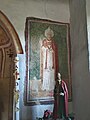 San Silvestro sulla parete dell'abside, affresco
