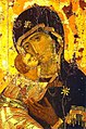 Володимирска ікона Богоматір Вишгородська. XII ст., майстер з Константинополя), Темпера