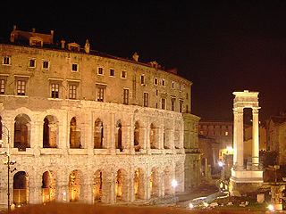 Theatre of Marcellus by night