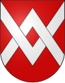 Di rosso, a due scaglioni d'argento intrecciati (Bolligen, Svizzera)