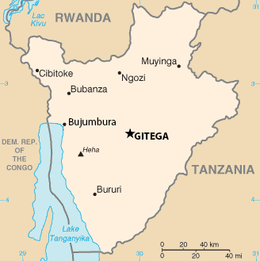 Burundi - Mappa