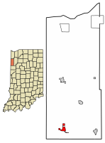 Location of Kentland in Newton County, Indiana.