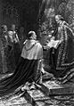 Eduard VII. skládá korunovační přísahu (1902, Británie)