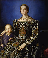 Аньоло Бронзіно. Елеонора Толедська з сином. 1545. Уффіці, Флоренція.