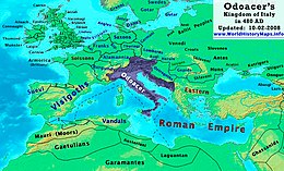 Regno d'Italia Regnum Italicum - Localizzazione