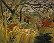 Tijger in een tropische storm van Henri Rousseau