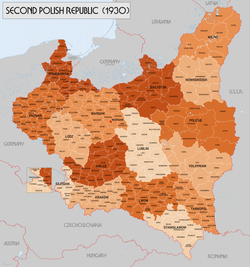 1930'da İkinci Polonya Cumhuriyeti'nin idari birimleri