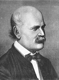 Dr. Ignaz Semmelweis, 42 jaar in 1860. koperdruk Jenõ Doby.