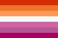 Bandiera lesbica con gradazioni di arancione