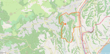 Limites du territoire communal de La Gaude (06610) vu sur OpenStreetMap