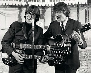 Chad & Jeremy performing for a television special at Marineland, 1966