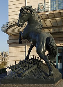 Cheval à la herse par Pierre Louis Rouillard, Musée d'Orsay (7e)