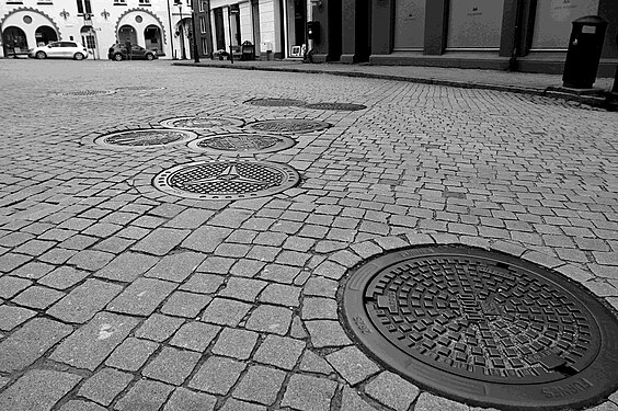 The pavement in Alesund, Norway
