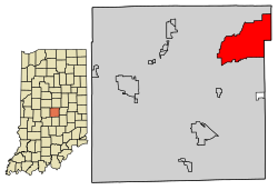 Location in Marion County, Indiana