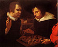 Ben Jonson et William Shakespeare jouant aux échecs, attribué à Carel van Mander.