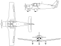 Dreiseitenansicht Wassmer WA-54