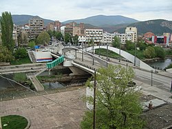 Bridge over the Ibar, which divides the city in two.