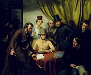 Günther Gensler, Die Mitglieder des Hamburger Künstlervereins (1840): Kauffmann in piedi, al centro, indossando il cappello