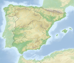 Mapa konturowa Hiszpanii, po prawej znajduje się punkt z opisem „Ibiza”
