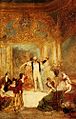 Toile représentant Une soirée chez la Païva, peinte par Adolphe Monticelli.