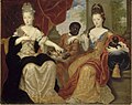 Le due figlie sopravvissute di Madame de Montespan: la bionda Mademoiselle de Blois, con la mora sorella, la Mademoiselle de Nantes