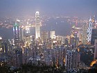 Vista nocturna de Hong Kong