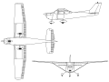 Dreiseitenansicht Cessna 172
