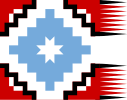 Ancestral Araucanian Flag with the Guñelve, "the star of Arauco".