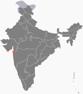 Localização de Damão e Diu na Índia