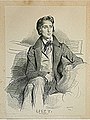Franz Liszt (1832, Lithografie von Devéria)
