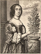 Femme au laurier par Wenceslas Hollar (XVIIe siècle)