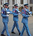夏季制服着用のプラハ城警備隊員（2006年）
