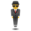 Man in Business Suit Levitating emoji