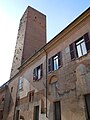 Mantova via Ardigò, Palazzo di Aloisio Gonzaga, con torre dei Gambulini
