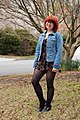 Image 107A woman wearing a jean jacket in 2015 (from 2010s in fashion)