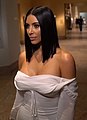 Image 183Kim Kardashian wearing an off-the-shoulder top in 2017. (from 2010s in fashion)