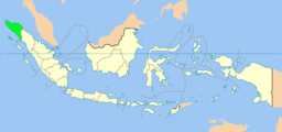 Acehs läge i Indonesien.