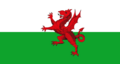 Variant flag of Wales used during the British Antarctic Expedition. (1910–1913)[36]
