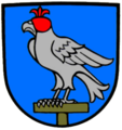 D'azzurro, al falcone d'argento incappucciato di rosso (Falkau, Germania)