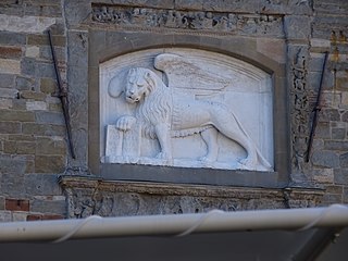 Bas-relief du Lion de Saint-Marc, symbole de la Sérénissime.