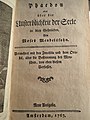 Titelblatt Mendelssohns „Phaedon“, 1767