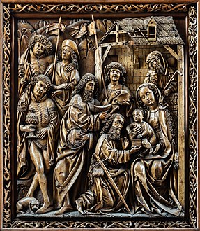 Adoration of the Magi, lower panel of the right wing