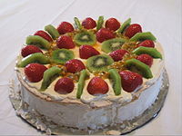 Torta Pavlova con frutta