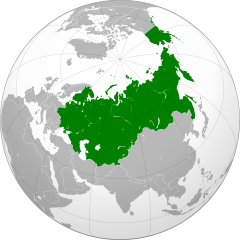 Kejsardömet Rysslands territorium år 1865.
