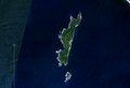 L'isola di Ons vista dal satellite.