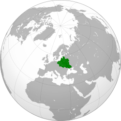 Lehistan-Litvanya Birliği'nin sınırları yeşil ile gösterilmiştir.